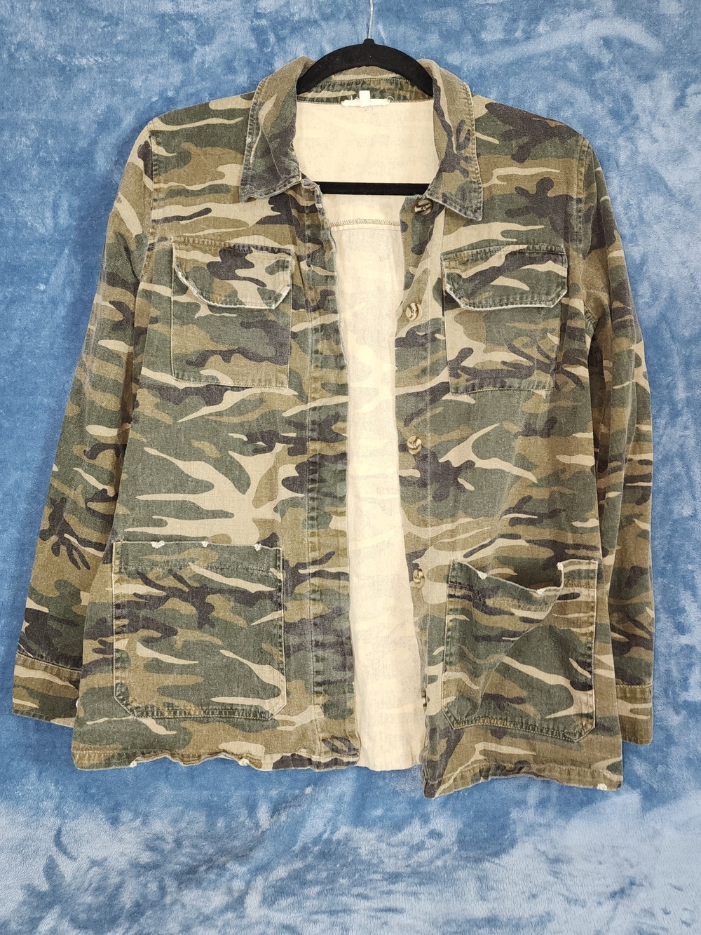 Mystree Women's Olive Camo Utility Jacket